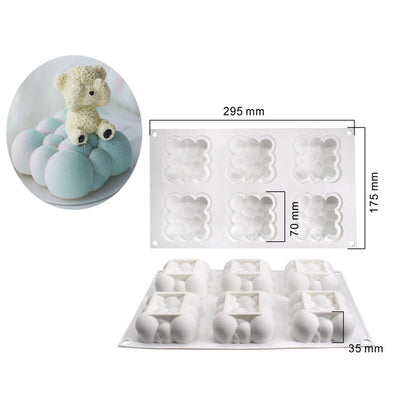 Molde de Silicona para Tartas Nube de 6 Cavidades - Image 2