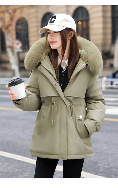 Chaqueta Acolchada Mujer con Cuello de Pelaje y Forro Polar - Image 27