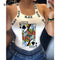 Camiseta Estampada con Detalles de Correas