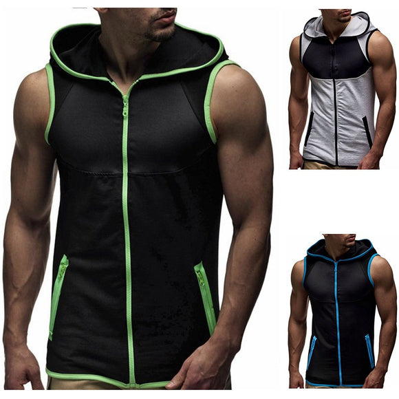 Chaleco Sudadera sin Mangas con Capucha