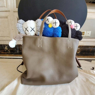 Bolso Tote de Cuero Genuino Doble Cara - Gran Capacidad - Image 9