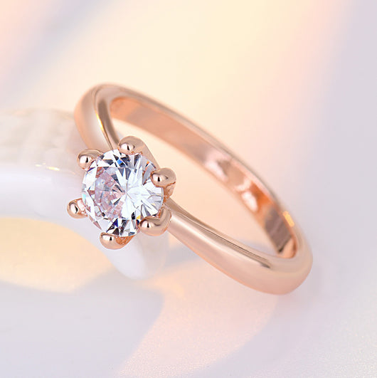 Anillo de Circonita con Seis Garras de Diamante - Image 3