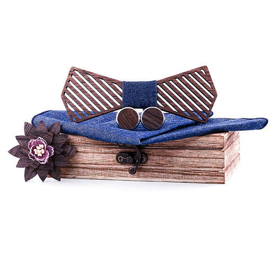 Corbata de Moño de Madera Maciza Estilo Europeo y Americano - Image 17