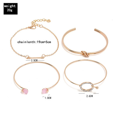 Pulsera de Diamante con Círculo Anudado y Flecha de Personalidad - Image 5