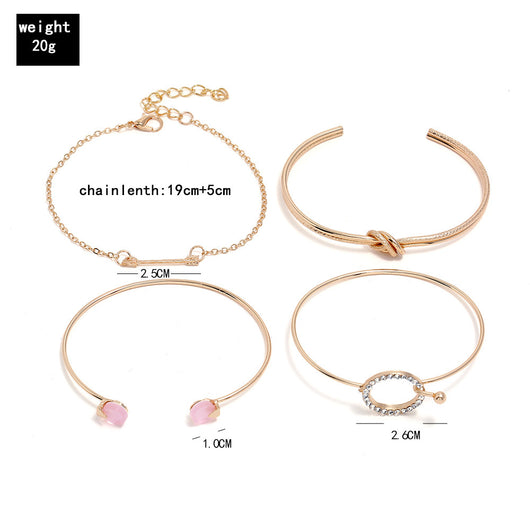 Pulsera de Diamante con Círculo Anudado y Flecha de Personalidad - Image 5