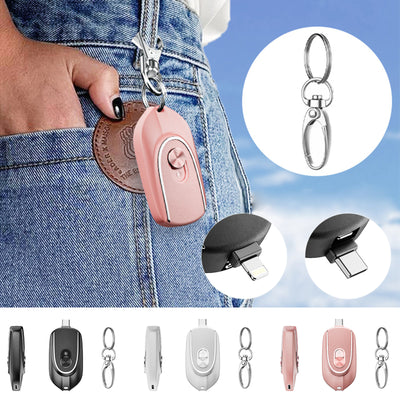 Power Bank Llavero 2 en 1 - Cargador Portátil 1200mAh con Doble Salida