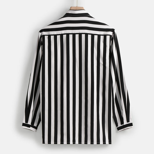 Camisa de Manga Larga a Rayas para Hombre - Image 4