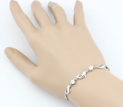 Pulsera de Plata Esterlina 925 con Delfín y Amatista para Mujer - Image 6