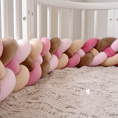 Protectores de Cuna Trenzados Alargados con Almohada Decorativa - Image 12