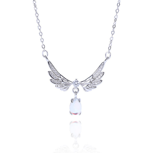 Collar Alas de Ángel en Piedra de Luna - Image 2