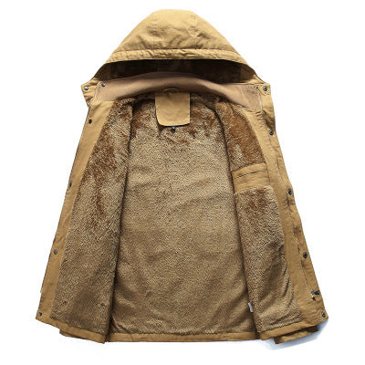 Chaqueta de Algodón Puro Lavado con Terciopelo Engrosado y Forro Removible - Image 2