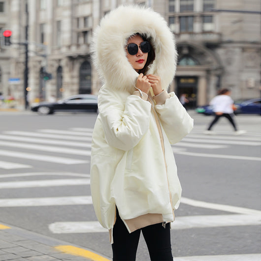 Chaqueta de Plumas de Pato Blanco Premium