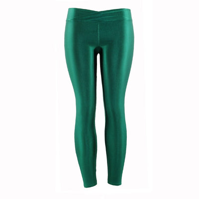 Pantalones Capri Elásticos Talle Bajo Brillante en Colores Neón para Mujer - Image 17