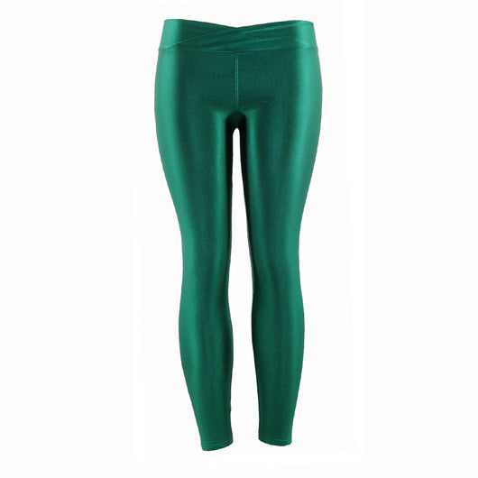 Pantalones Capri Elásticos Talle Bajo Brillante en Colores Neón para Mujer - Image 17
