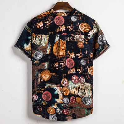 Camisa Casual de Manga Corta Estampada para Hombre - Image 13