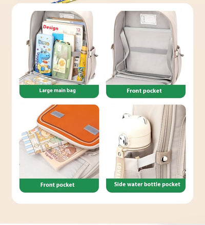 Mochila Escolar Niña Ergonómica Estilo Británico - Protección de Columna Vertebral - Image 18