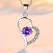 Women's Sweet Heart Shaped Heart Pendant Morado A