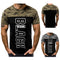 Camiseta Cuello Redondo Camuflaje con Estampado de Letras