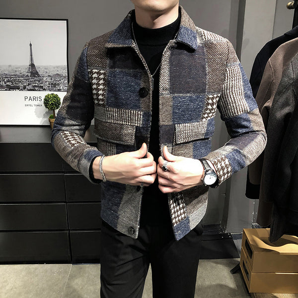Saco de Lana Cuadrillé Slim Fit para Hombre - Image 4