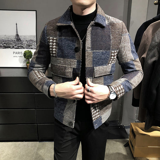 Saco de Lana Cuadrillé Slim Fit para Hombre - Image 4