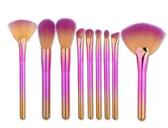 Set de 9 Brochas de Maquillaje Profesional con Estuche Cilindro - Image 2