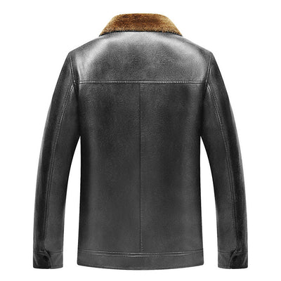 Chaqueta PU Cuello Alto Casual - Image 3