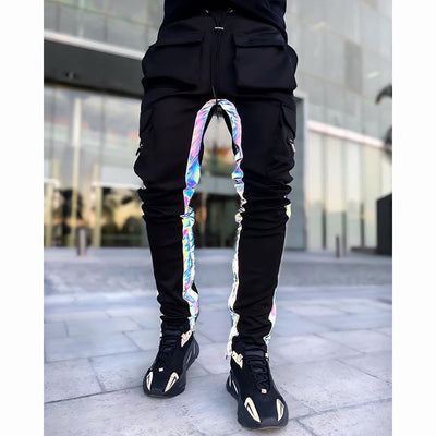 Pantalones Casuales para Hombre con Franjas Reflectantes en los Tobillos - Image 5
