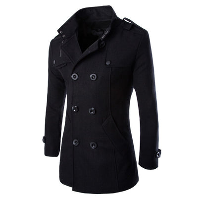 Abrigo Trench de Lana con Cuello Mao Hombre - Image 6