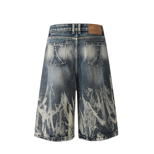 Pantalones Denim Tie-dye Punk Cintura Media - Image 2