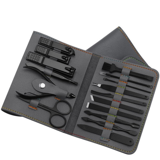 Kit Completo de 16 Herramientas de Manicura en Acero Inoxidable con Estuche PU - Image 21