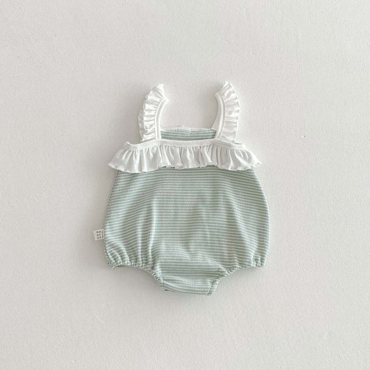 Jumpsuit Niña Verano Rayas con Volantes sin Mangas - Image 19