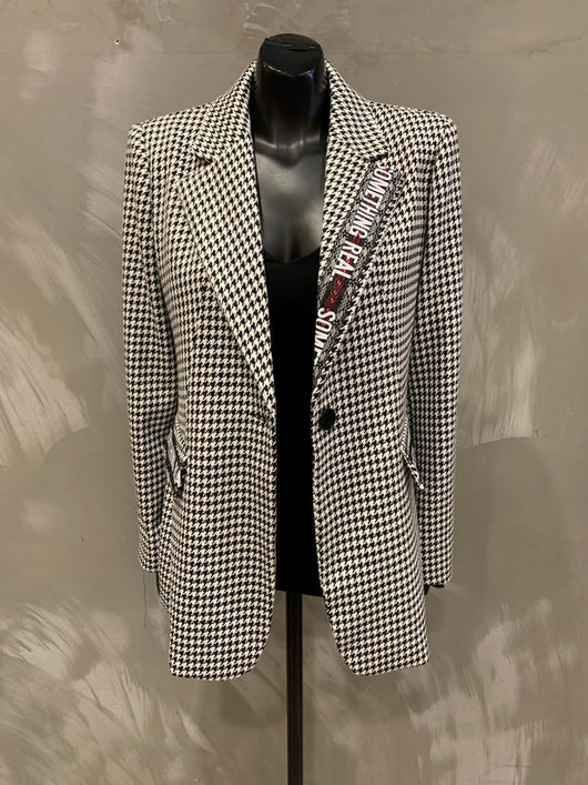 Abrigo de Lana Pata de Gallo Elegante para Mujer - Image 8