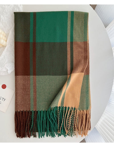 Chal Pashmina Escocés con Borlas para Mujer - Tejido Grueso y Cálido - Image 26