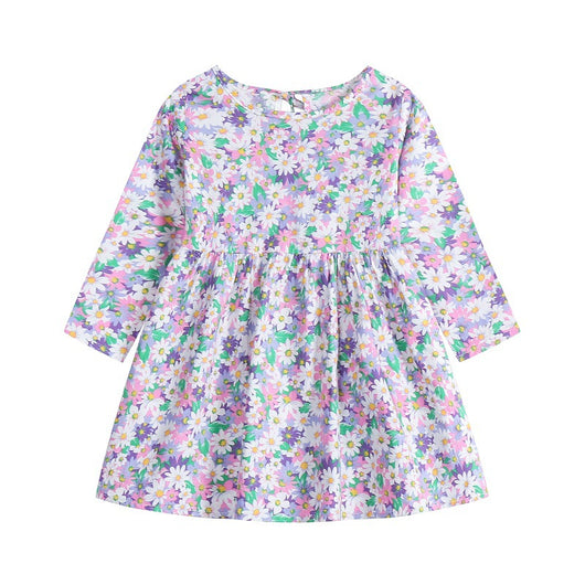 Vestido Infantil Estilo Coreano con Flores y Detalles de Princesa - Image 3