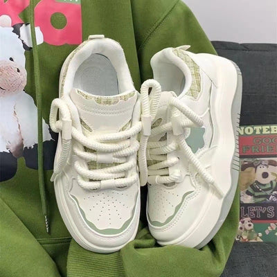 Zapatillas Deportivas Plataforma para Mujer - Blancas Estilo Board - Image 17