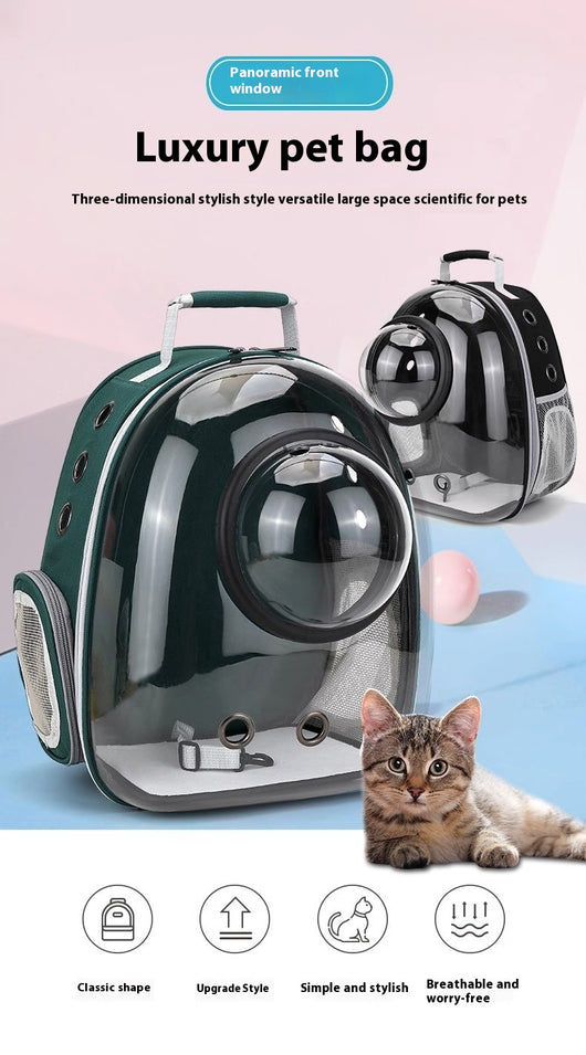 Mochila Transparente para Gatos con Cúpula Panorámica y Gran Capacidad - Image 14