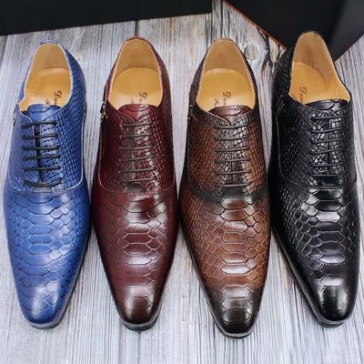 Zapatos de Cuero con Estampado Serpiente para Hombre - Calzado Ejecutivo Premium - Image 10
