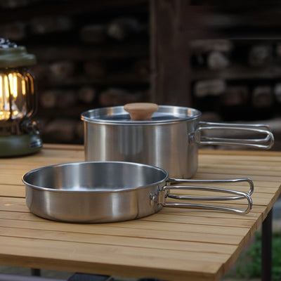 Olla y Sartén Plegable de Acero Inoxidable 304 para Camping y Montaña - Image 2