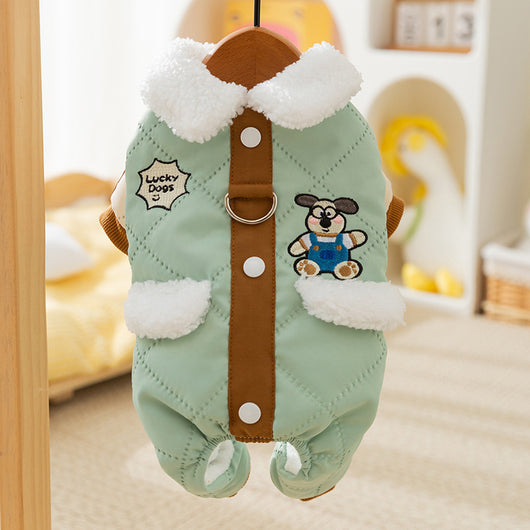 Abrigo Acolchado para Perros y Gatos - Diseño Clásico con Bolsillos para Otoño e Invierno - Image 8