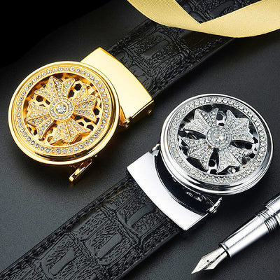 Cinturón Automático para Hombre con Hebilla Giratoria y Cristal Diamante 3.5cm - Image 13