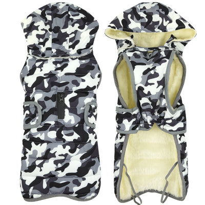 Ropa Impermeable para Perros con Capucha Desprendible - Diseño Camuflaje - Image 10