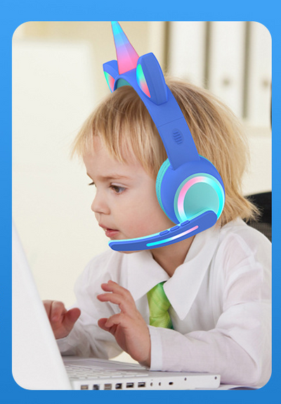 Auriculares Bluetooth Infantiles con Orejas de Gato y Luz LED - Image 13
