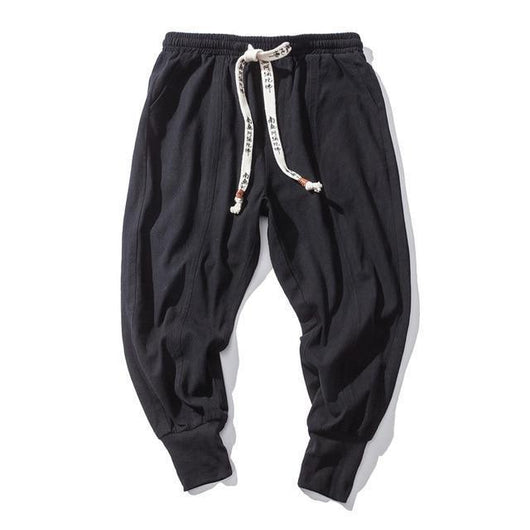 Pantalones Hip Hop de Algodón y Lino para Hombre - Estilo Urbano Moderno - Image 4