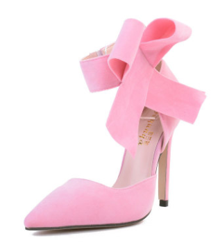 Zapatos de Tacón Alto Puntiagudo Hueco en Gamuza - Mariposa Oversized Tallas 35-41 - Image 5
