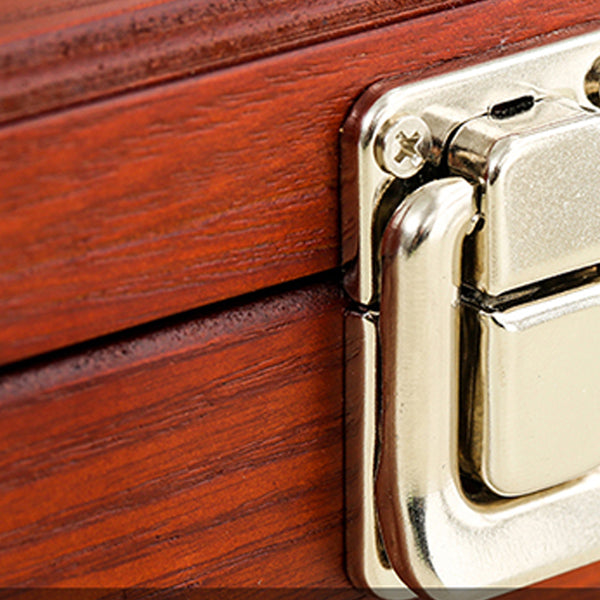 Caja de Almacenamiento Retro de Madera con Diseño Minimalista