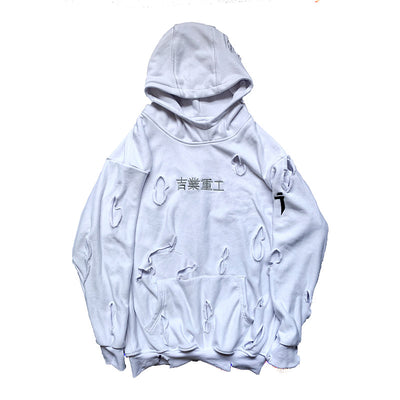 Sudadera Rasgada Hip-hop para Hombre - Estilo Urbano Otoño - Image 6