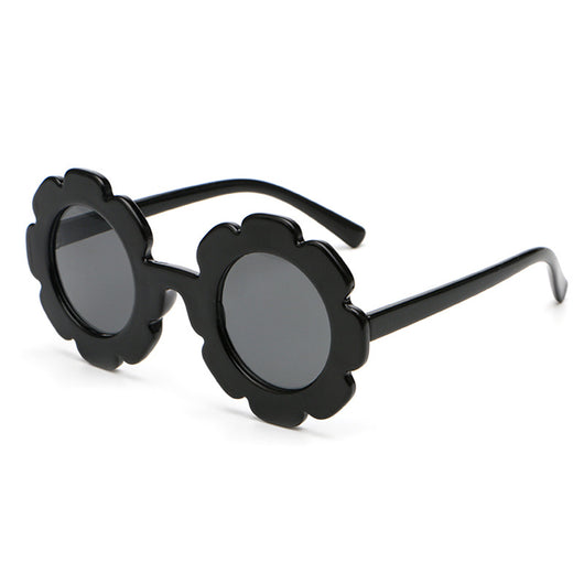 Gafas de sol infantiles marco redondo con flores - Diseño personalizado para niñas
