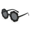 Gafas de sol infantiles marco redondo con flores - Diseño personalizado para niñas