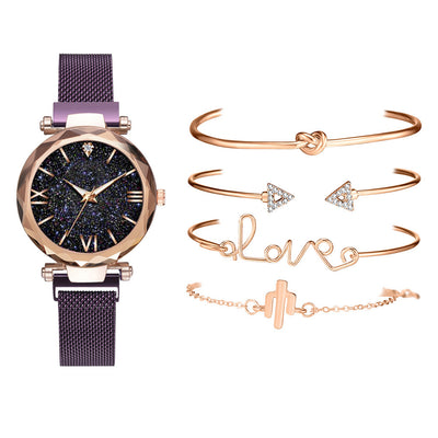 Juego de Pulseras y Reloj de Cuarzo Fashion Simple al Mayor - Image 11