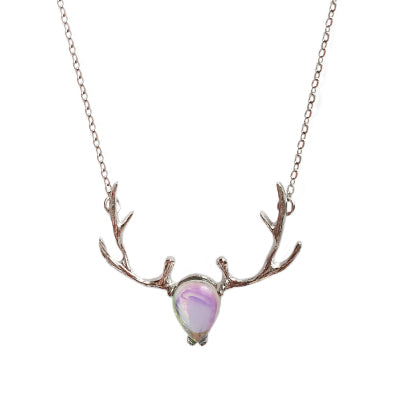 Collar de Plata 925 con Diseño de Alce Multicolor - Cadena de Clavícula para Mujer - Image 3
